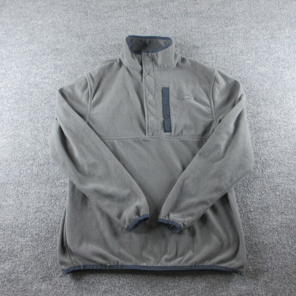 Drake Clothing Company Jacket Mens M Gray 1/2 Zip Pullover Fleece Mock Neck